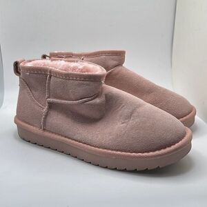 CUSHIONAIRE Women's pull on boot 8.5 WIDE PINK